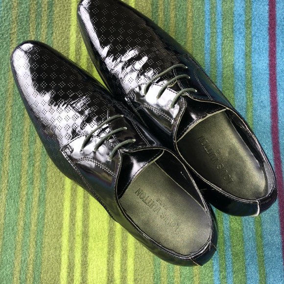 Louis Vuitton | Shoes | Louis Vuitton Men Black Patent Laceup Us 8 ...